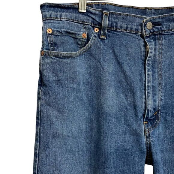 Levi's Men's 505 Straight Leg Blue Jeans Size 40x30 Regular Fit Medium Wash - Picture 2 of 16